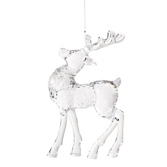 X-mas decor  REINDEER clear, 8.6x14cm