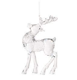 X-mas decor  REINDEER clear, 8.6x14cm