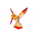X-mas decor Hummingbird, purple/orange/red, 9.7x10cm