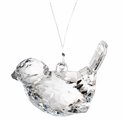 X-mas decor  Partridge, clear, 5.8x3.5x4.8cm