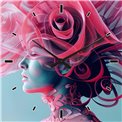 Painting wall clock Wonderful woman, 60x60cm