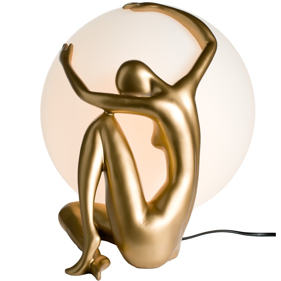 Настольная лампа Ramma II gold, белый/золотой цвет, H37x39x52cm, E27 40W (MAX)