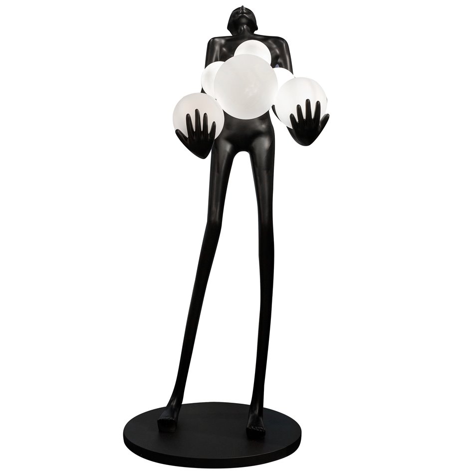 Floor lamp Rammus II black, H180x80x60cm, E27x6 40W(MAX)