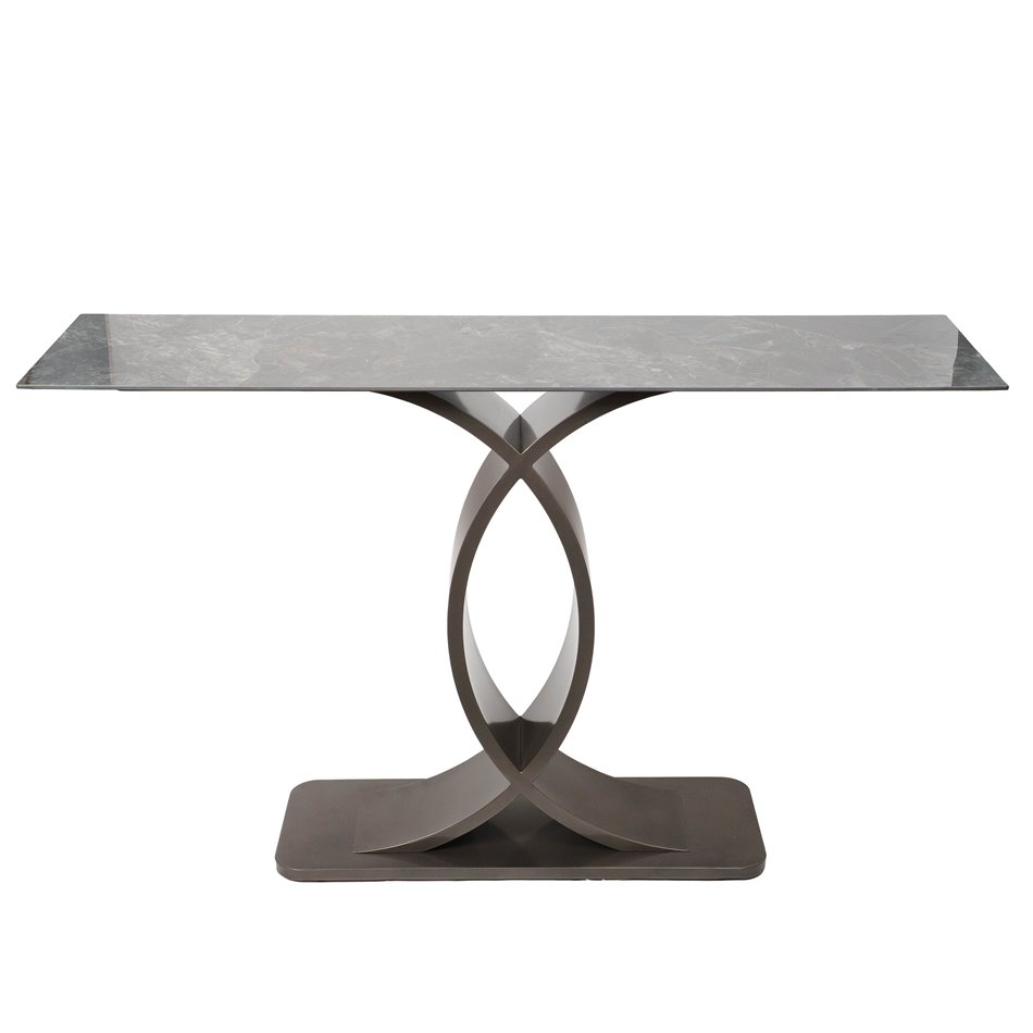 Console Warington, sintered stone/metal,  H85x140x40cm