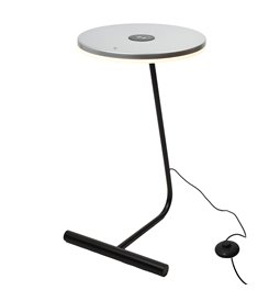 Side table Maida whit LED, D34cm H61cm, 8W, 3000K, 2835lm 