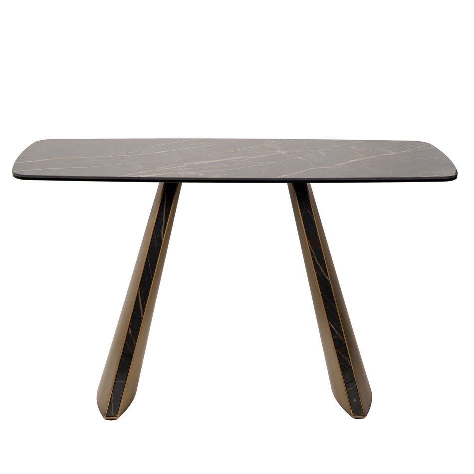 Console Fabian, metal/glass/ceramic, H76x120x40cm