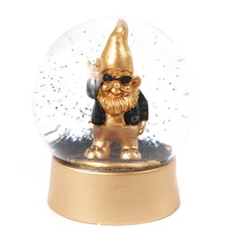 Snow globe Rock Gold, H12cm, D9cm