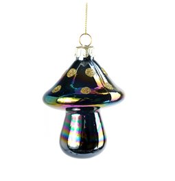 X-mas decor Mushroom dark blue, 7x7x9cm