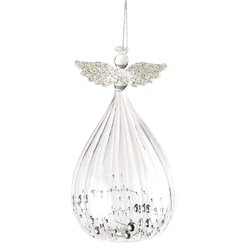 X-mas decor clear Angel, 8x8x15cm