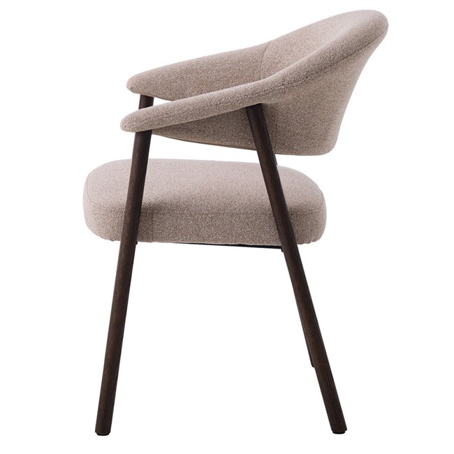 Обеденный стул ELK CHAIR SAND, дуб, песочный/темный эспрессо цвет, H81x63x63cm, высота сиденья 48.5cm