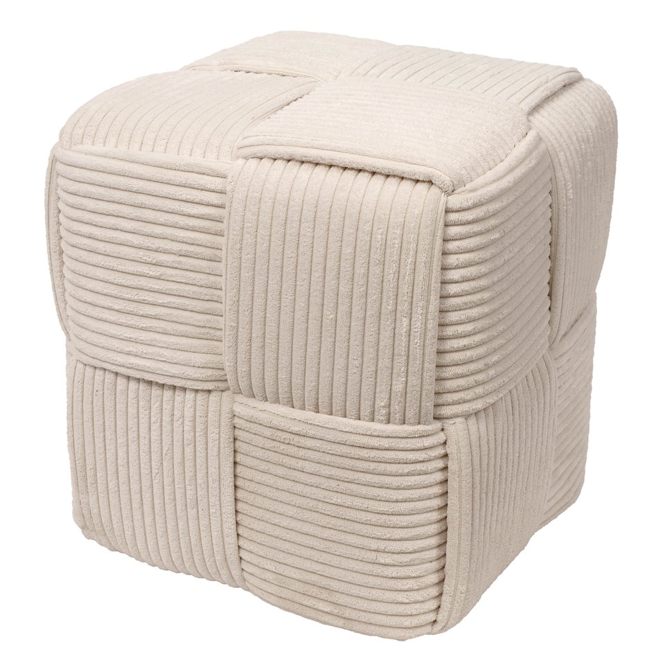 Pouff Tresse Scott, beige, H38x36x36cm