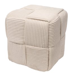 Pouff Tresse Scott, beige, H38x36x36cm
