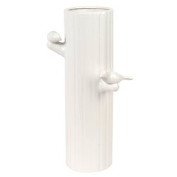 Ваза Birds on bark XL, белый, H43.5x12.5x12.5cm