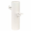 Vase Birds on bark XL, white, H43.5x12.5x12.5cm