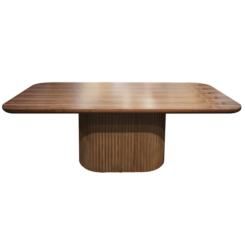 Dining table Oliveto, MDF/walnut veneer, 220x100cm H76cm