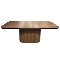 Dining table Oliveto, MDF/walnut veneer, 220x100cm H76cm