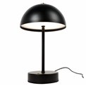 Decorative table lamp Lucia, black, H25cm, D15cm, LED 3W, rechargable