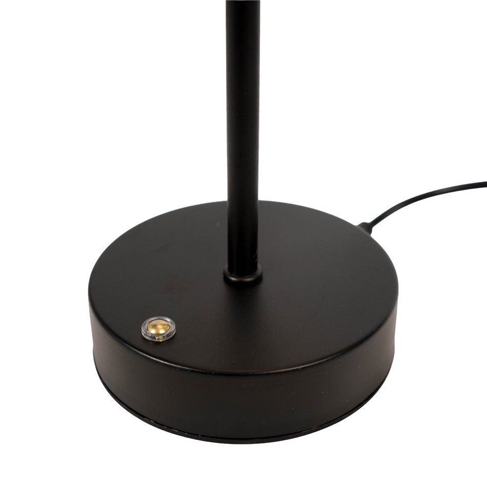 Decorative table lamp Lucia, black, H25cm, D15cm, LED 3W, rechargable