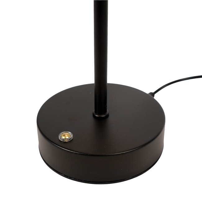 Decorative table lamp Lucia, black, H25cm, D15cm, LED 3W, rechargable