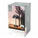Decorative table lamp Lucia, black, H25cm, D15cm, LED 3W, rechargable
