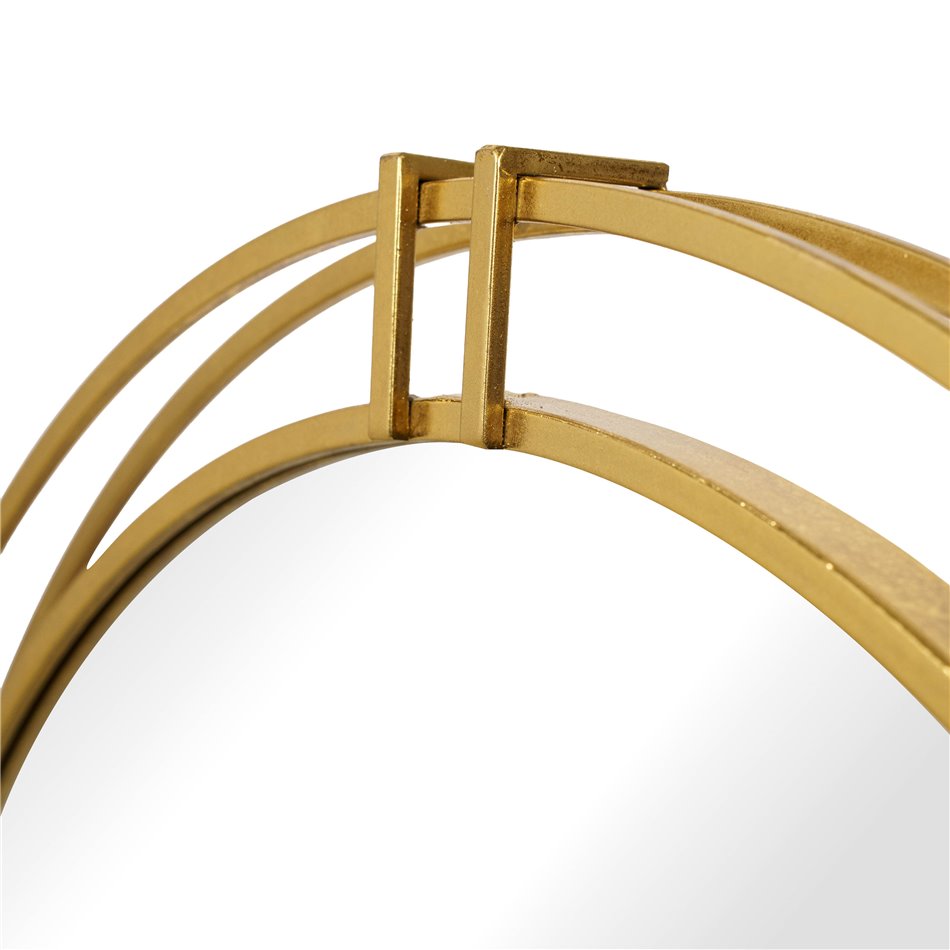 Wall mirror Ballen, gold color, D81x5cm