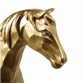 Dekoratiivne kuju Horse Merlin, must/kuldne värv, H30.5x9.5x34.5cm