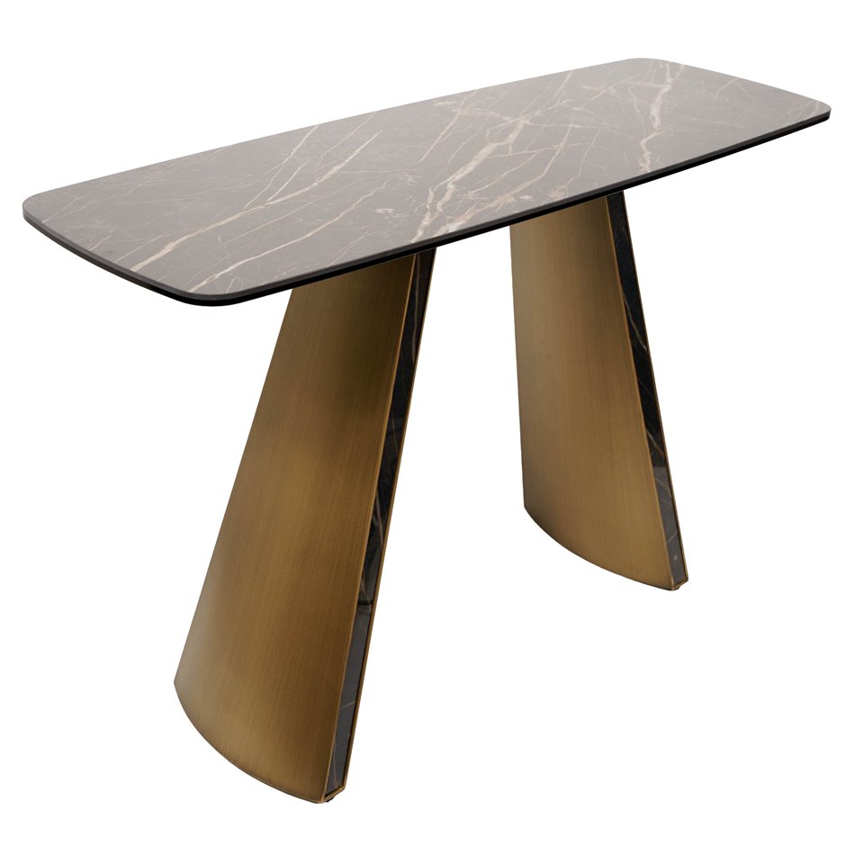 Konsool Fabian, metall/klaas/keraamika, H76x120x40cm