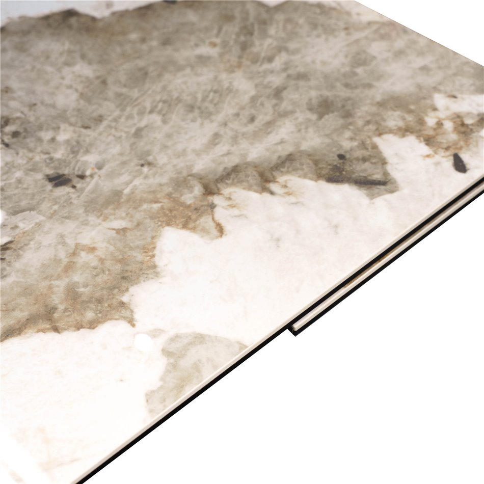 Extendable dining table Fara, wood/metal/glass/ceramics, 180-260x90cm H76cm