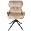 Dining chair Filetino, rotatable 360 degrees, light brown, H89x63.5x55cm, seat height 49cm