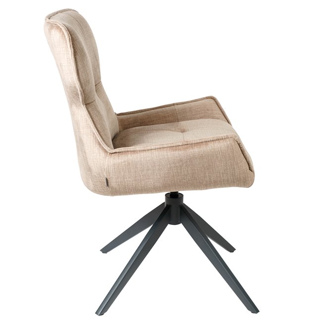Dining chair Filetino, rotatable 360 degrees, light brown, H89x63.5x55cm, seat height 49cm