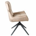 Dining chair Filetino, rotatable 360 degrees, light brown, H89x63.5x55cm, seat height 49cm