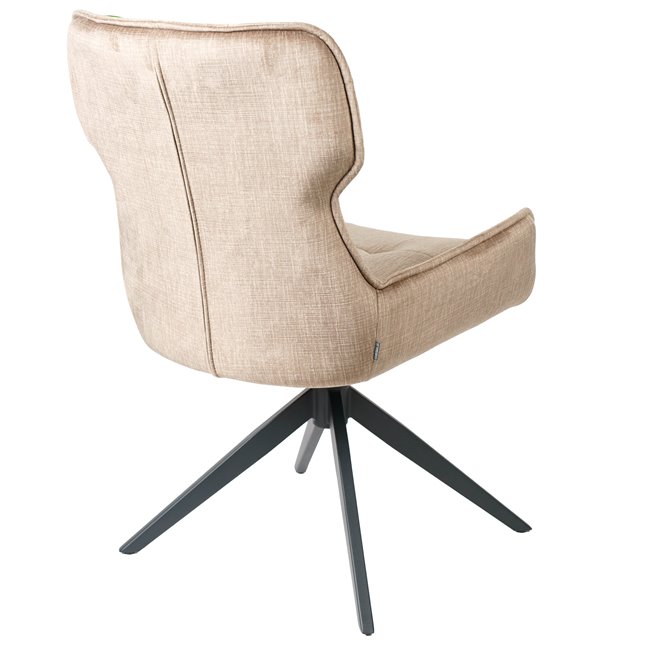 Dining chair Filetino, rotatable 360 degrees, light brown, H89x63.5x55cm, seat height 49cm