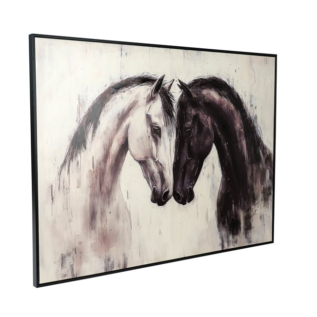 Lõuendimaal Black and white horses, 120x90x4cm