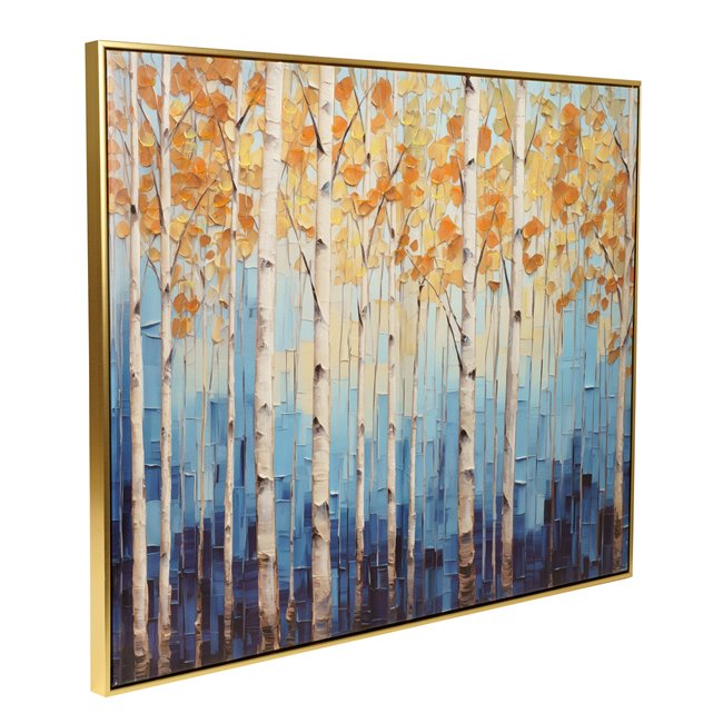 Canva Golden birches, 100x80x3.5cm