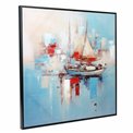 Canva Saillboat, 80x80x3.5cm