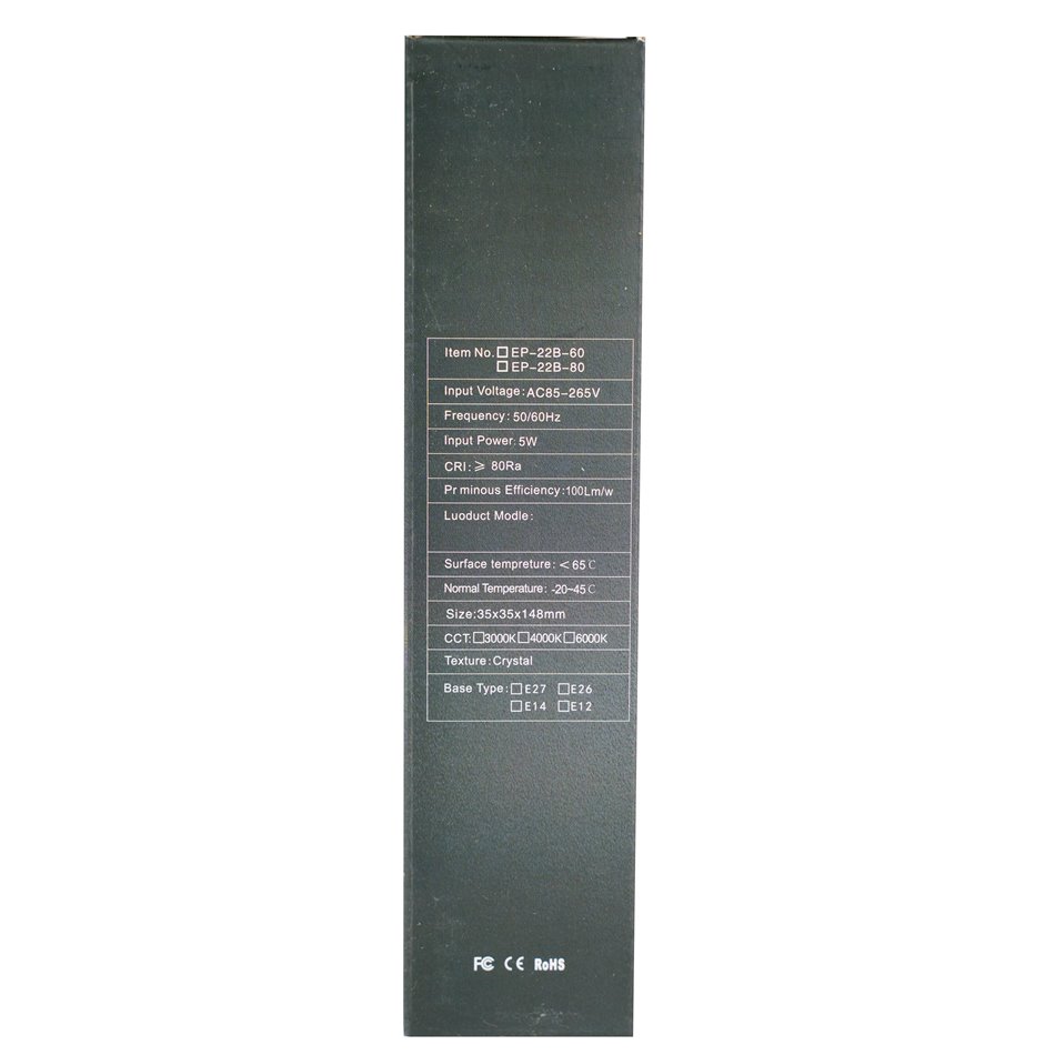 Decorative bulb Sellingen LED, E14 5W, 500lm, 3000K, H12x3.2x3.2cm