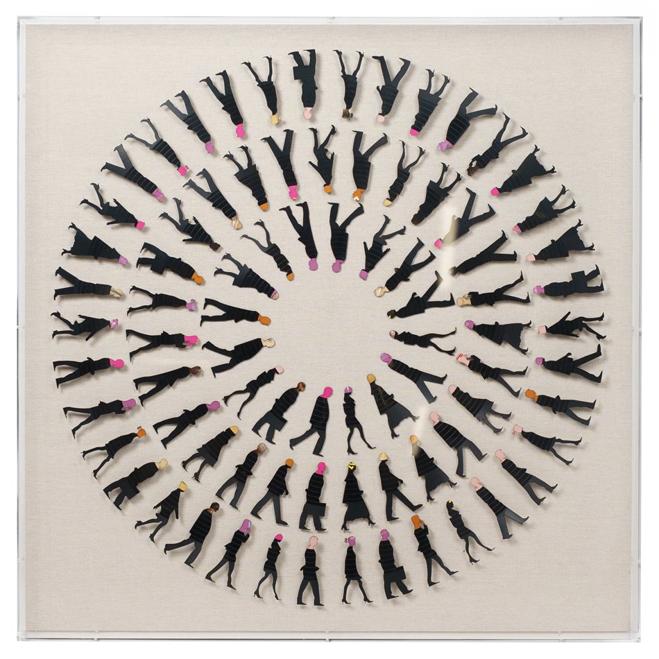 Wall decor Circle of people, 90x90cm