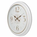 Wall clock Zaton, white/gold color, D60x5.8cm