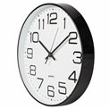 Wall clock Zelenika, black/white, D30.5x4.2cm