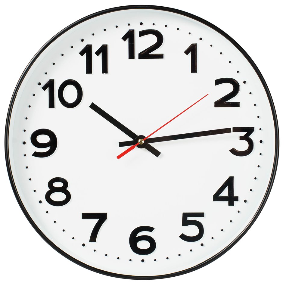 Wall clock Zelina, black/white, D30.5x4.2cm