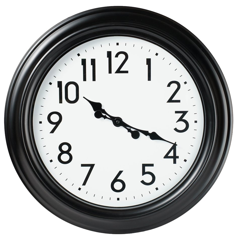 Wall clock Zetea, black/white, D50.8x5.8cm