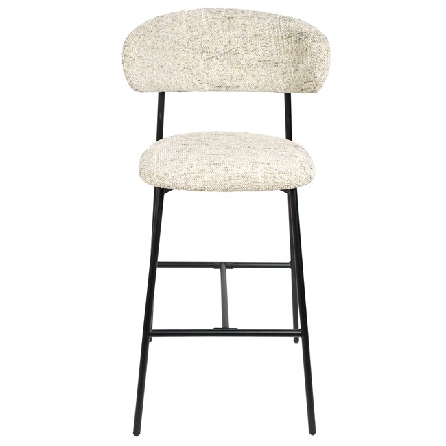 Bar chair Landsem 1038-3, beige grey, H104x52x50.5cm, seat height 75cm
