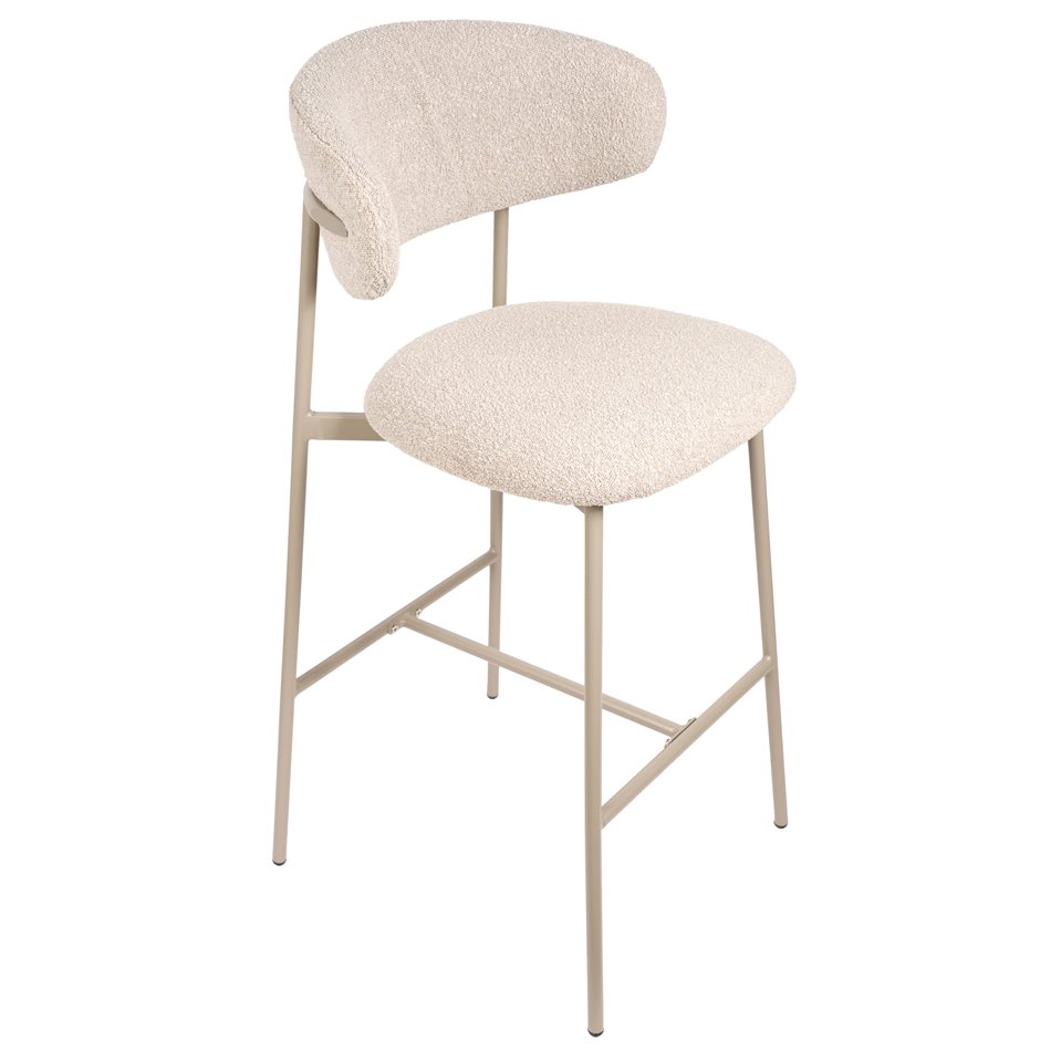 Bar chair Landsem 20, sand color/taupe, H104x52x50.5cm, seat height 75cm