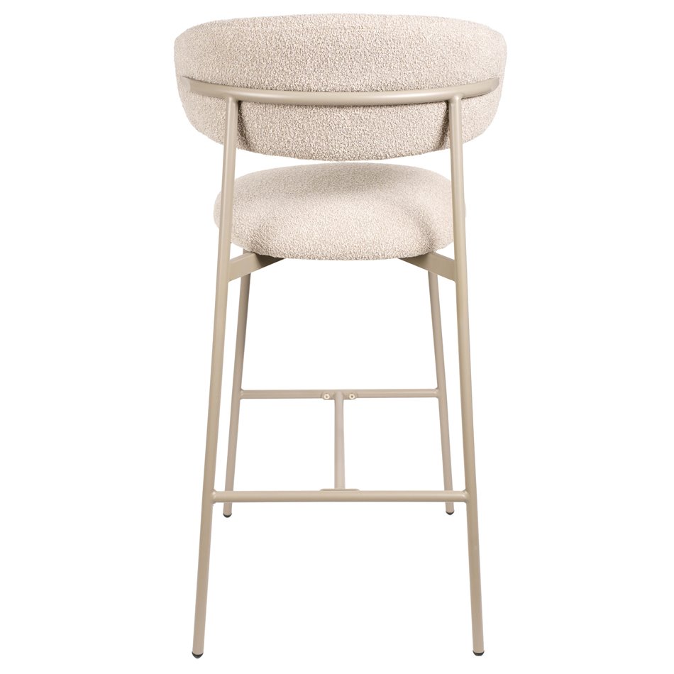 Bar chair Landsem 20, sand color/taupe, H104x52x50.5cm, seat height 75cm