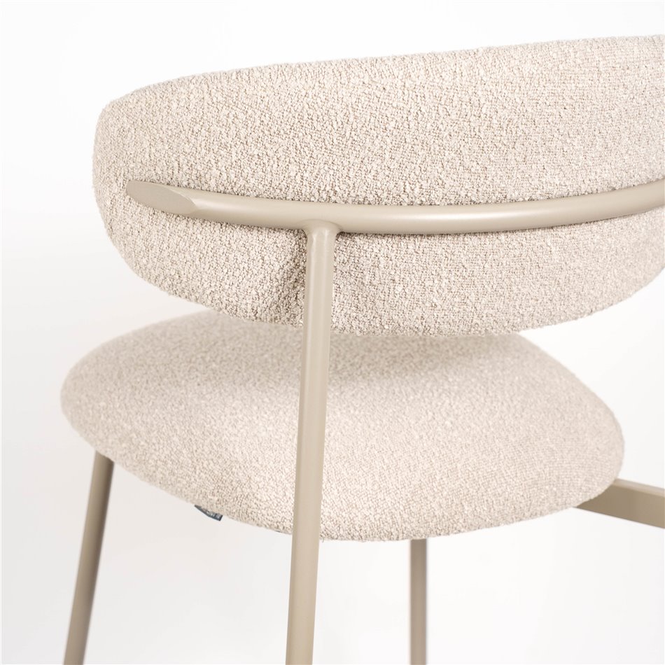 Bar chair Landsem 20, sand color/taupe, H104x52x50.5cm, seat height 75cm