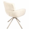 Dinning chair Lappi, rotatable 180 degrees, taupe/ivory, H86x65x61cm, seat height 50.5cm 
