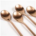Smoothie spoon stainless steel, rose gold color, 4 pcs., 26.5x2.5x0.9cm