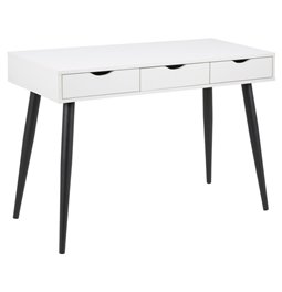 Office desk Aptun, white, steel/MDF, H77x50x110cm