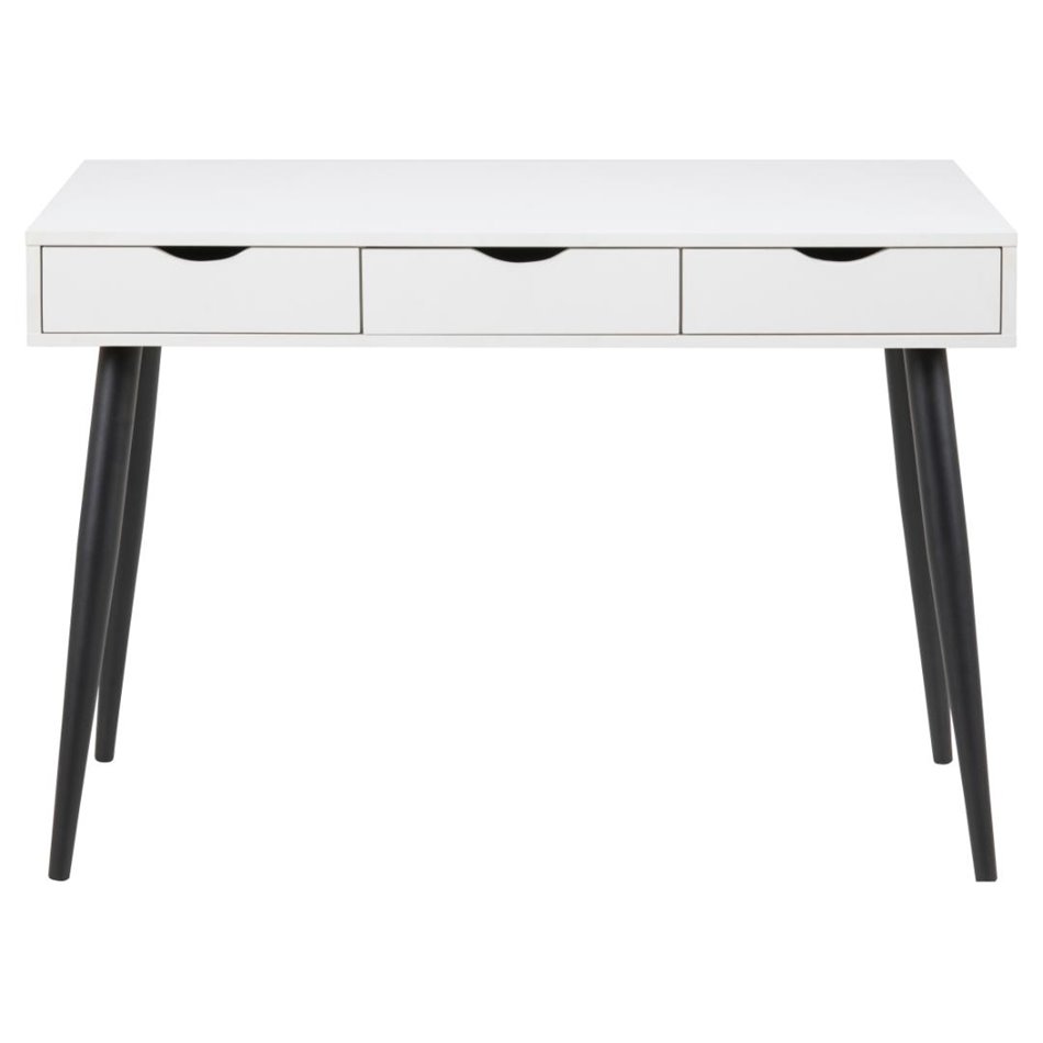 Office desk Aptun, white, steel/MDF, H77x50x110cm