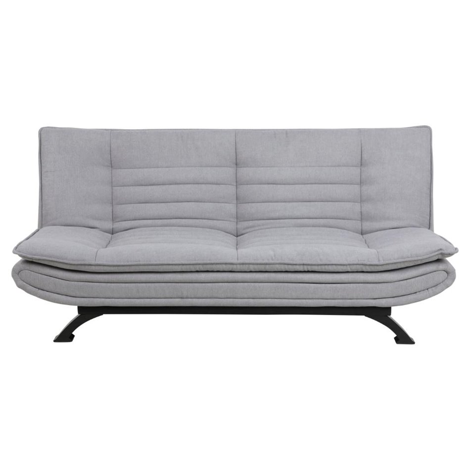 Sofa bed Akit, extendable, light gray, H91x98x196cm, seat height 39cm